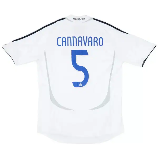 CANNAVARO #5 Retro Real Madrid Home Jersey 2006/07 - Image 1