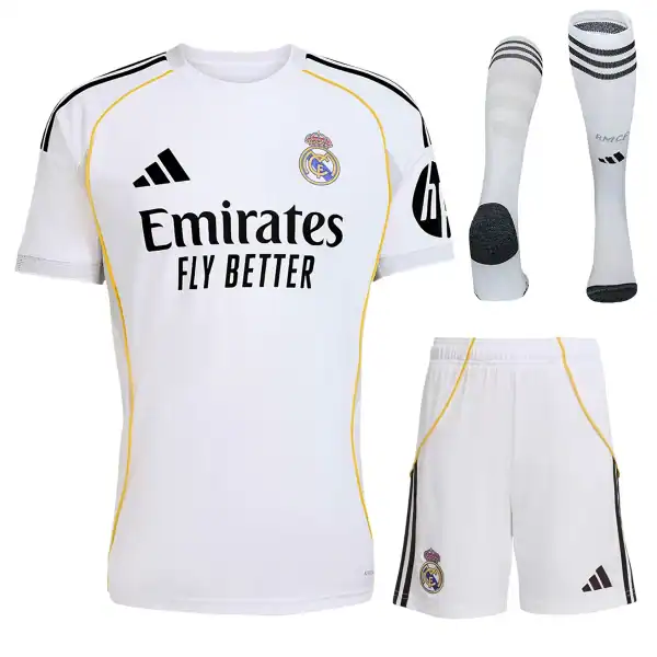 Real Madrid Home Jersey Full Kit 2025/26 - Image 1