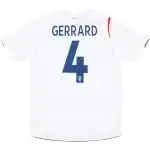 Gerrard #4 Retro England Home Jersey World Cup 2006