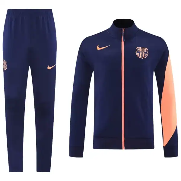 Barcelona Training Tracksuit Kit(Jacket+Pants) Navy&Orange 2025/26 - Image 4
