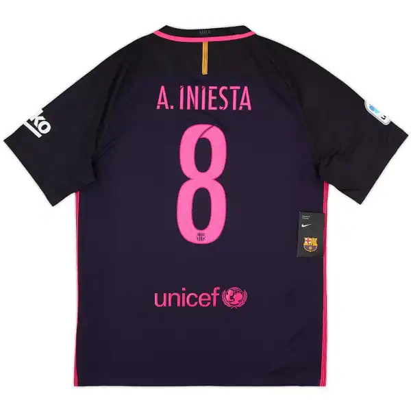 A.Iniesta #8 Retro Barcelona Away Jersey 2016/17 - Image 2