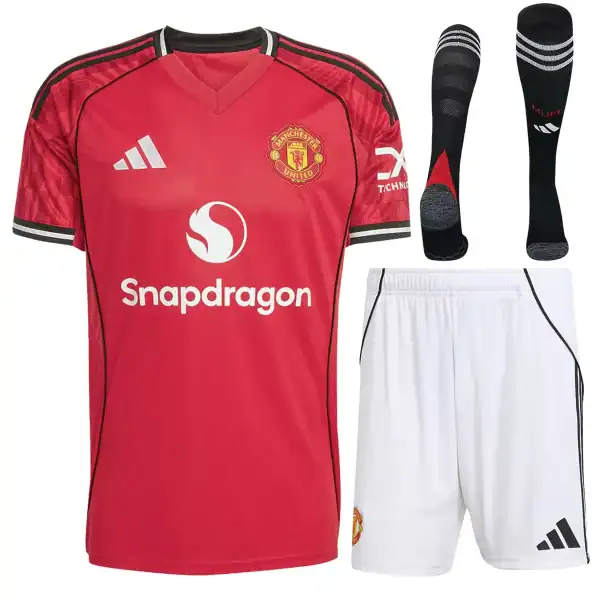 Manchester United Home Jersey Full Kit 2025/26 - Image 1