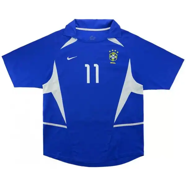 Ronaldinho #11 Retro Brazil Away Jersey World Cup 2002 - Image 4