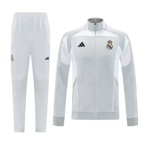 Real Madrid Training Tracksuit Kit(Jacket+Pants) 07 Gray 2025/26 - Image 3
