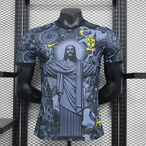 Brazil Black Savior Player Jersey