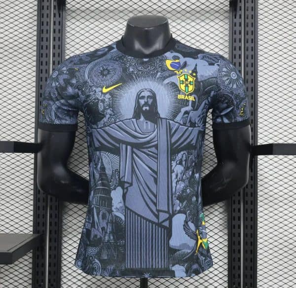 Brazil Black Savior Player Jersey - Image 1