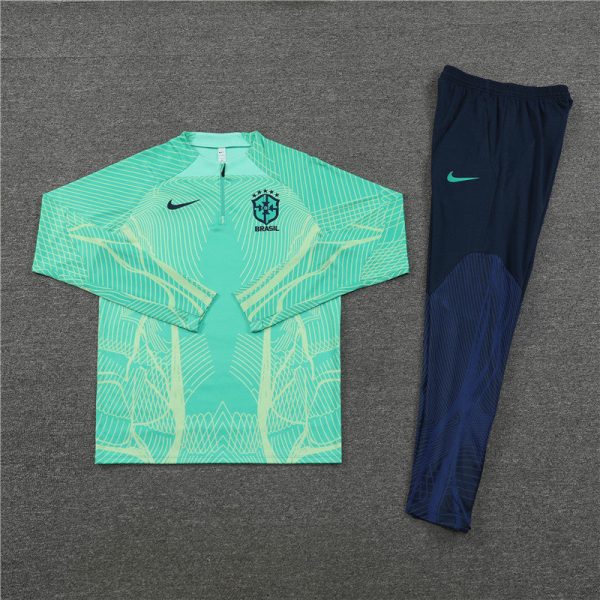 Brazil Green/Dark Blue Tracksuit - Image 1