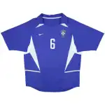 R.Carlos #6 Retro Brazil Away Jersey World Cup 2002