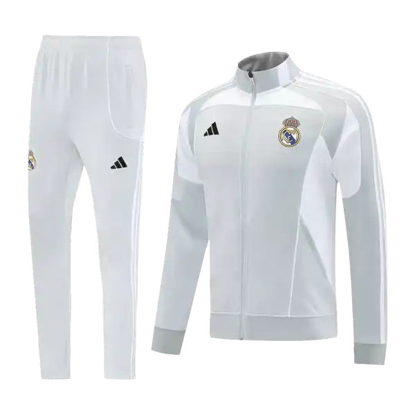 Real Madrid Training Tracksuit Kit(Jacket+Pants) 07 Gray 2025/26 - Image 1