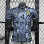 Brazil Black Savior Player Jersey
