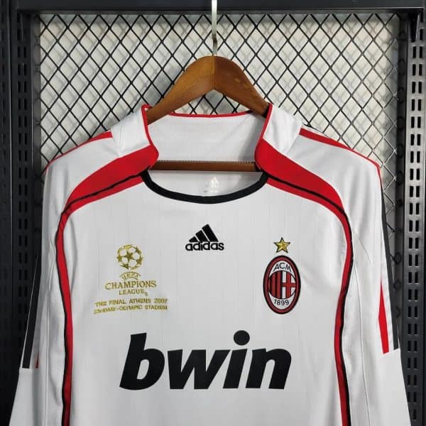 AC Milan 2006/2007 Away Long Sleeve Retro Jersey - Image 3