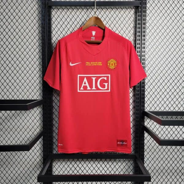 Manchester United 2007/2008 Home Champions League Retro Jersey - Image 1