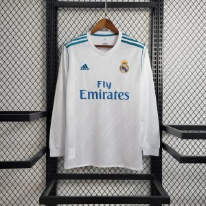 Real Madrid 2017/2018 Home Long Sleeve Retro Jersey