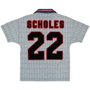 Scholes #22 Retro Manchester United Away Jersey 1995/96